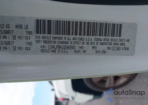 2016 Jeep Patriot Sport из США, поврежденный, VIN 1C4NJPBA1GD602541